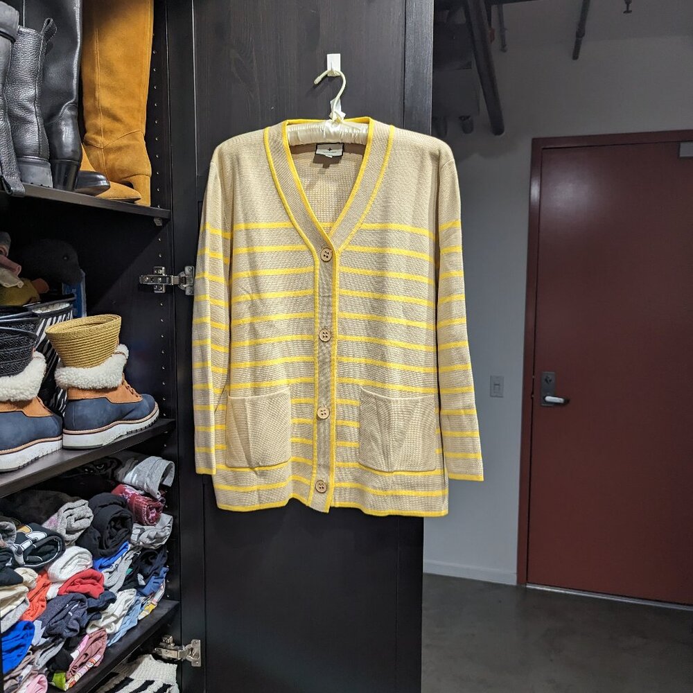 Tuckernuck Chai Stripe Lauren Cardigan (Small)